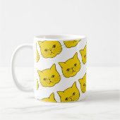 黄色くモダンでエキゾチックなペルシャ人のAltyn猫のコーヒー・マグ コーヒーマグカップ (左)