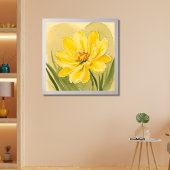 黄色く咲く花デザイン ポスター