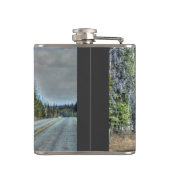 黄色く大きい装備のトラック運転手の貨物自動車の配達用トラック フラスク (裏面)