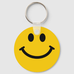 黄色く幸せな顔のkeychain キーホルダー