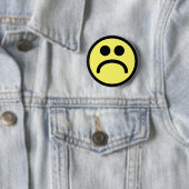 黄色く悲しい顔 缶バッジ (インサイチュ)