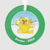 黄色く柔らかいカブス オーナメント (裏面)