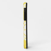 黄色く白い花のモノグラム Case-Mate iPhoneケース (裏面/左)