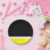 黄色く白く黒いcolorblock ペーパープレート (パーティー)
