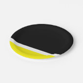 黄色く白く黒いcolorblock ペーパープレート (アングル)