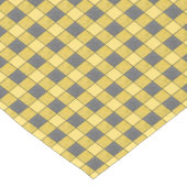 黄色く黒い格子縞の点検のテーブルのランナー ショートテーブルランナー (コーナー)