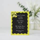 黄色く黒い水玉模様の招待状 招待状 (スタンド正面)