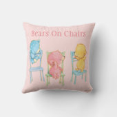 黄色く、ピンク、青椅子に関係します クッション (裏面)