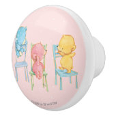 黄色く、ピンク、青椅子に関係します セラミックノブ (右)