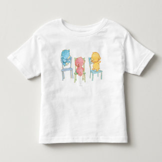 黄色く、ピンク、青椅子に関係します トドラーTシャツ