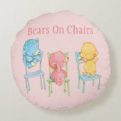 黄色く、ピンク、青椅子に関係します ラウンドクッション (裏面)