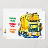 黄色ごみトラック#130704 サンキューカード (正面/裏面)