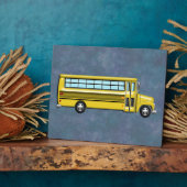 黄色すごいスクールバス フォトプラーク (側面)