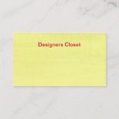 黄色でデザインされた名刺 名刺 (裏面)