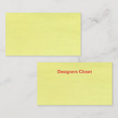 黄色でデザインされた名刺 名刺 (正面/裏面)