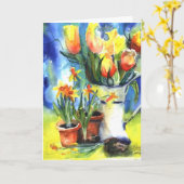 黄色で一日を明るくする カード (黄色い花)