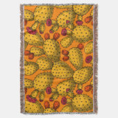 黄色で咲くオプンティア スローブランケット (正面縦)