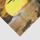 黄色で引く神秘的な人魚のファンタジー 薄葉紙 (詳細)