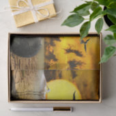 黄色で引く神秘的な人魚のファンタジー 薄葉紙 (ギフト)