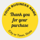 黄色で購入していただき、ありがとうございます ラウンドシール (正面)