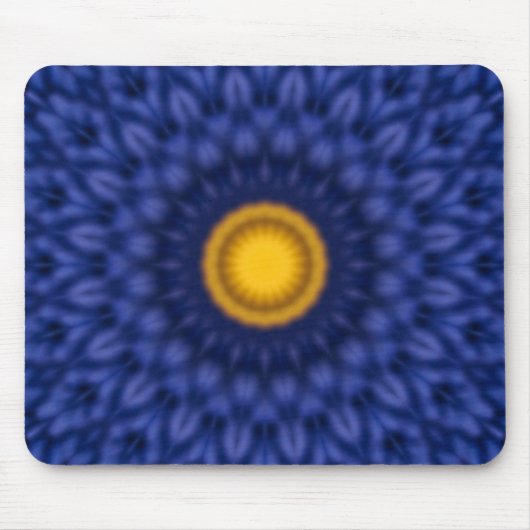 黄色で青にアヒル マウスパッド (正面)