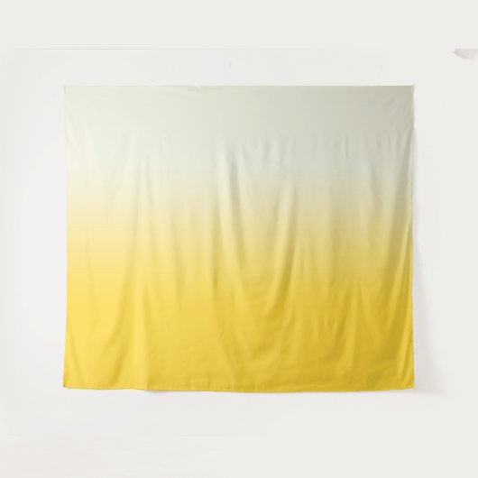 黄色とアイボリーのグラデーショグラデーションンの背景 タペストリー (正面(横))