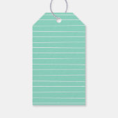 黄色とアクアホットエアバルーンありがとう ギフトタグ (裏面)