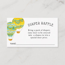 黄色とアクアホットエアバルーンおむつラッフル