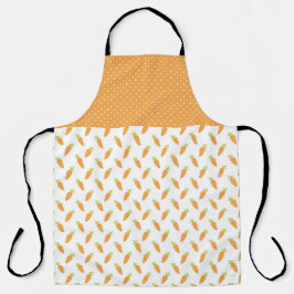 黄色とオレンジのイースターニンジン エプロン