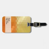 黄色とオレンジのシームレスパターン2 ラゲッジタグ (正面横)