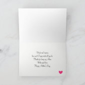 黄色とオレンジのチューリップが咲く母の日 カード (内部)