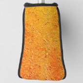 黄色とオレンジのテクスチャを持つ欠陥のある壁 ゴルフヘッドカバー (回転90)