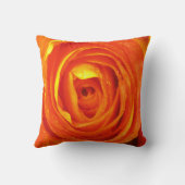 黄色とオレンジのバラ枕 クッション (裏面)