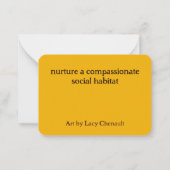 黄色とオレンジのバラ花自然愛好家 ノートカード (裏面)