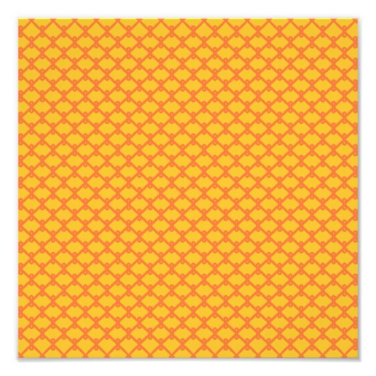 黄色とオレンジのパターン フォトプリント            (正面)