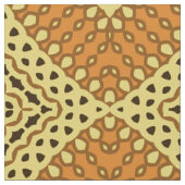 黄色とオレンジのモザイク模様 ファブリック (クローズアップ)