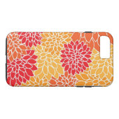 黄色とオレンジのモダンフローラ Case-Mate iPhoneケース (裏面(横))