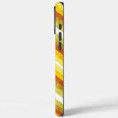 黄色とオレンジのレトロな斜めストライプ Case-Mate iPhoneケース (裏面 / 左)