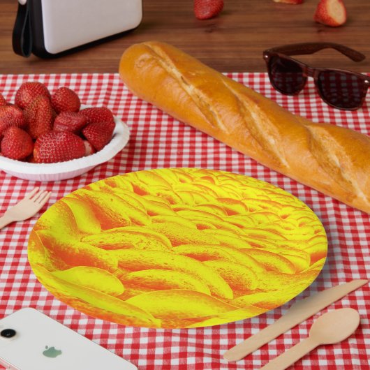 黄色とオレンジのロックスケープ ペーパープレート (ピクニック)