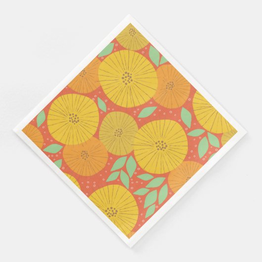 黄色とオレンジの円形開花 (コーナー)