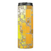 黄色とオレンジの四角形の熱タンブラー タンブラー (裏面)