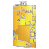 黄色とオレンジの四角形フラスコ フラスク (左)