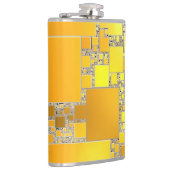 黄色とオレンジの四角形フラスコ フラスク (右)