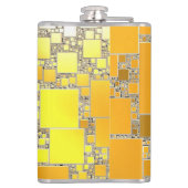 黄色とオレンジの四角形フラスコ フラスク (裏面)