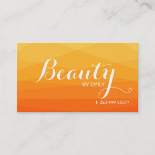 黄色とオレンジの多角形の背景 名刺