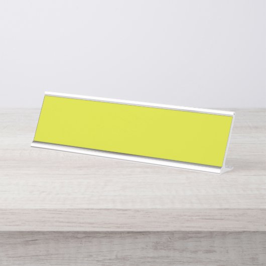 黄色とオレンジの幾何学的な形状が並んでいる デスクネームプレート (正面)