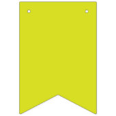 黄色とオレンジの幾何学的な形状が並んでいる バンティングフラッグ (第1の旗)