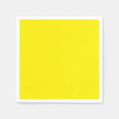 黄色とオレンジの抽象芸術シェイプが平面に重なる スタンダードカクテルナプキン (正面)