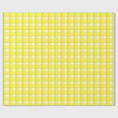 黄色とオレンジの格子模様 ラッピングペーパー (フラット)