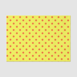 黄色とオレンジの水玉模様 薄葉紙